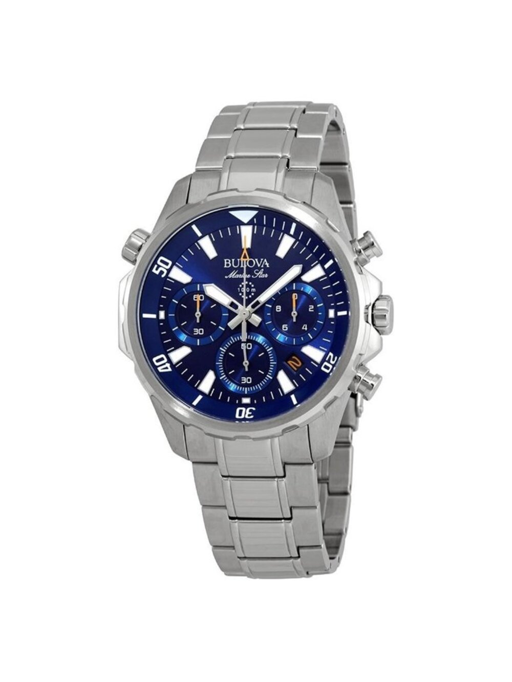 NWT Bulova Marine Star Chronograph Blue Dial Men's Watch